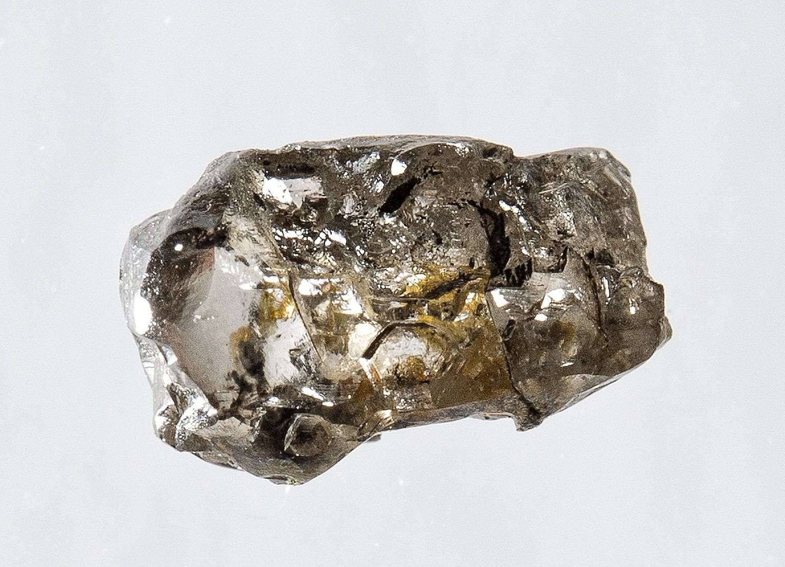 Diamond from Brazil with embedded ringwoodite.  https://commons.wikimedia.org/w/index.php?curid=76962112