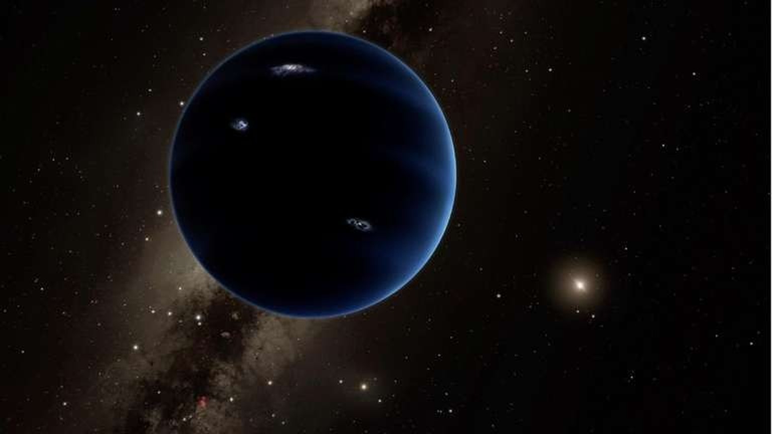 Künstlerische Darstellung von Planet Neun.
