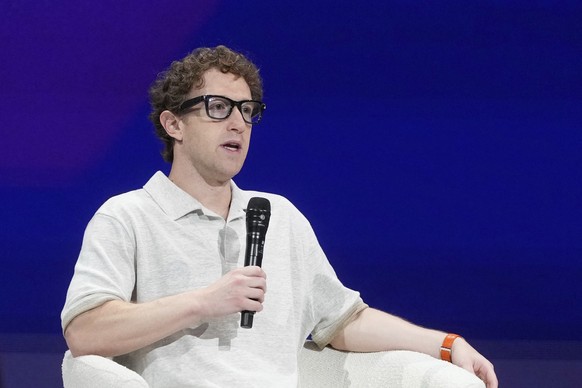 FILE - Meta Founder and CEO Mark Zuckerberg speaks at LlamaCon 2025, an AI developer conference, in Menlo Park, Calif., Tuesday, April 29, 2025. (AP Photo/Jeff Chiu, file)
Mark Zuckerberg