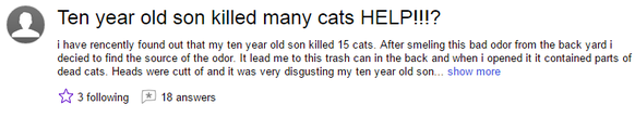 Der Sohn bringt als Hobby Katzen um?<br data-editable="remove">