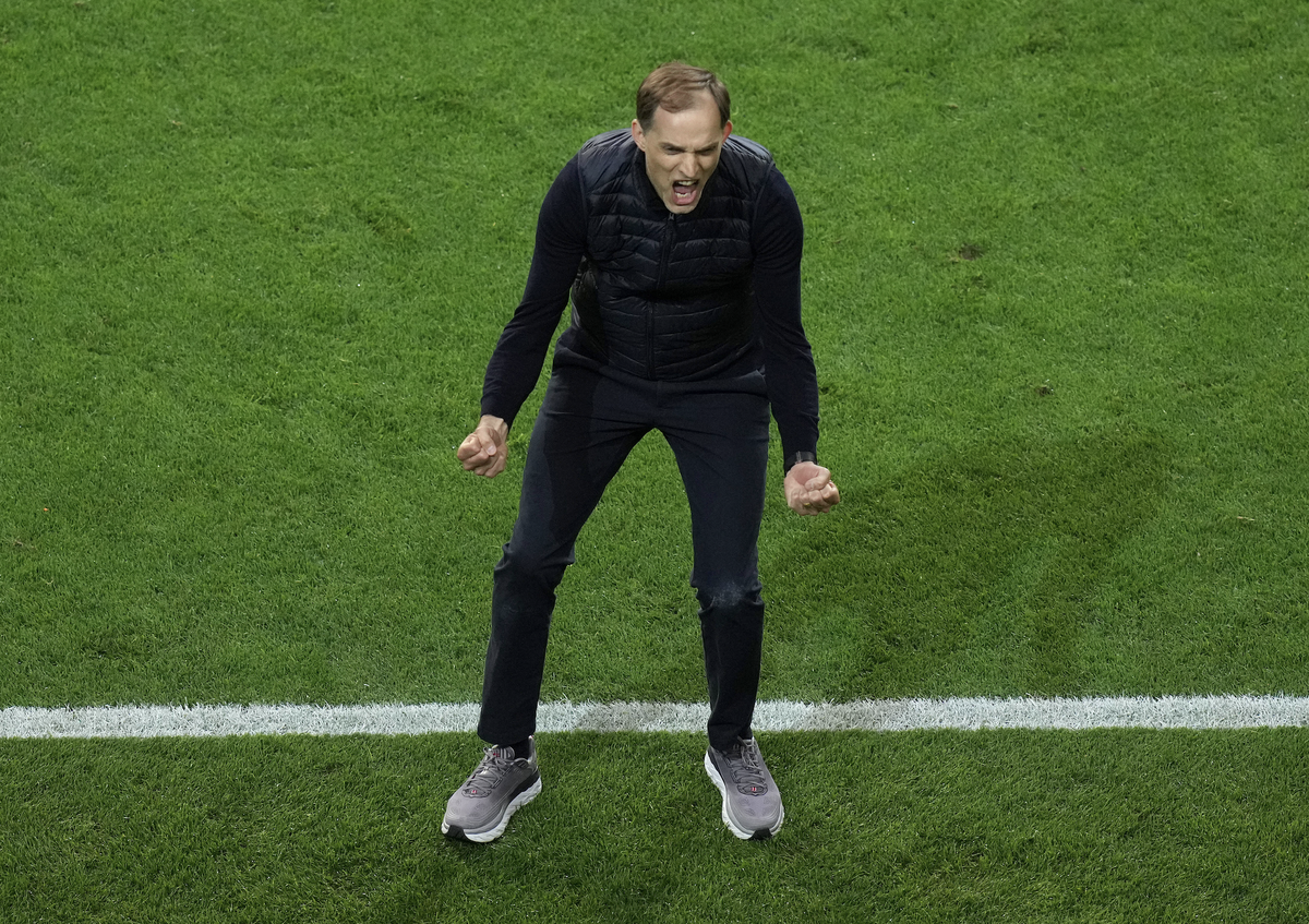 Manchester City v Chelsea - UEFA Champions League - Final - Estadio do Dragao Chelsea manager Thomas Tuchel celebrates after the UEFA Champions League final match held at Estadio do Dragao in Porto, P ...