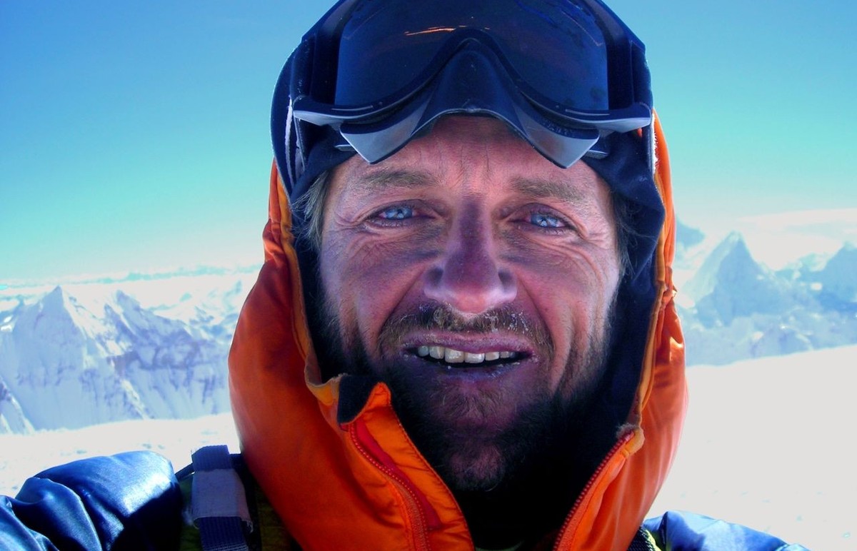 Christian Stangl auf dem Gipfel des Cho Oyu (8188 Meter).