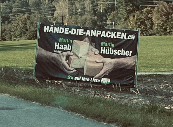 Wahlkampf 2023: Martin Haab und Martin Hübscher aus dem Kanton Zürich Plakat