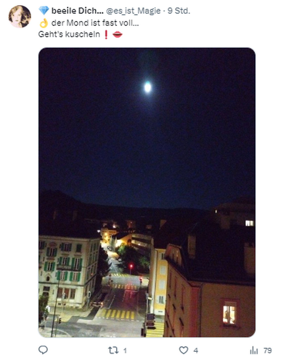 Twitter Reaktion auf Supermond