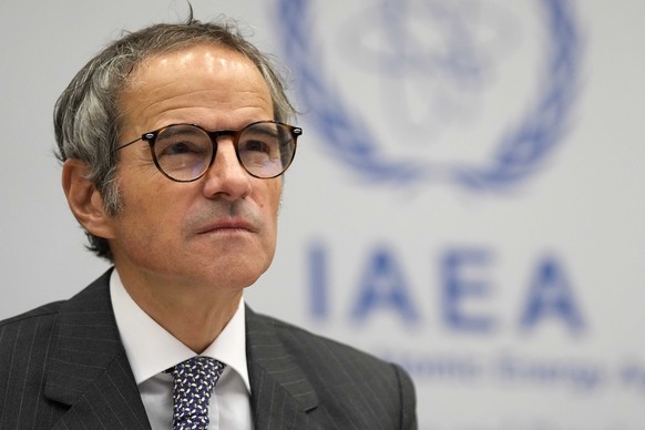 FILE - International Atomic Energy Agency (IAEA) Director General, Rafael Grossi, arrives for an IAEA Board of Governors meeting in Vienna, Austria on Nov. 22, 2023. North Korea may have started opera ...