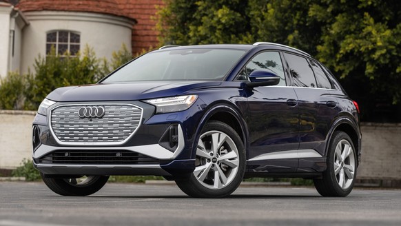 This photo provided by Audi shows the 2025 Q4 E-tron. The Q4 E-tron is an easy EV to drive and live with. It also features a great-looking interior equipped with numerous Audi's latest technology ...