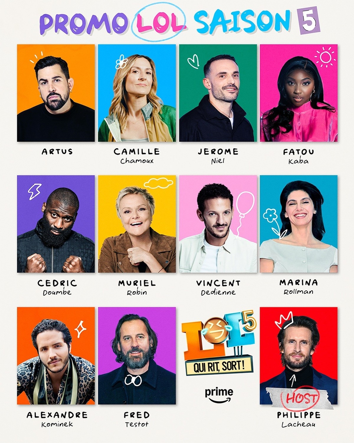 Le casting de la saison 5 de LOL.