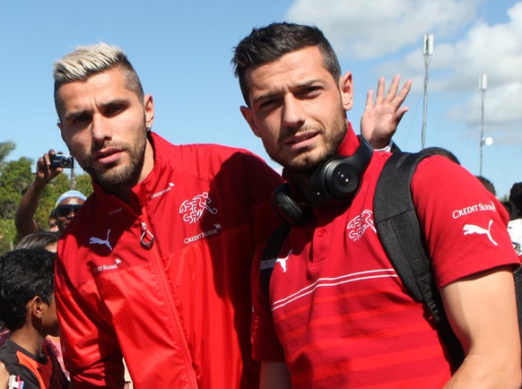 Behrami und Dzemaili an der WM in Brasilien.