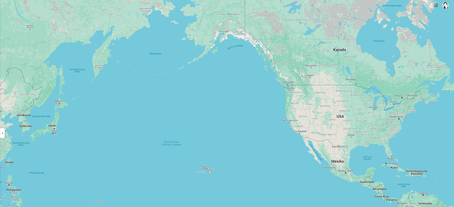 Hawaii liegt mittem im Pazifik.