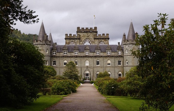 INVERARAY, SCOTLAND - SEPTEMBER 1: A view of Inveraray Castle during the second day of the inaugural Connect Music Fesival, held in the grounds of Inveraray Castle on the banks of Loch Fyne, on Septem ...