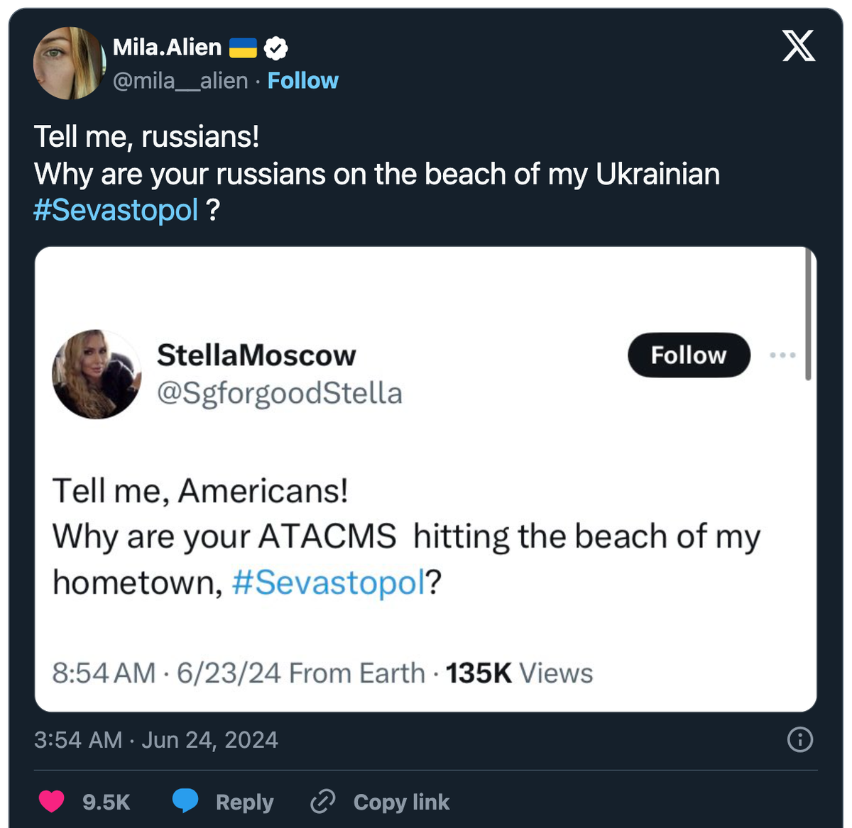 Russland-kritischer Post zur besetzten Krim.