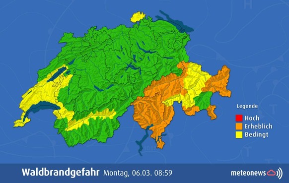 Waldbrandgefahr Montag 06.03 2023