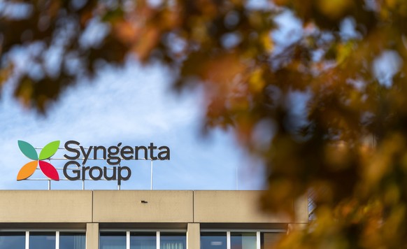 ARCHIVBILD ZUM UMSATZ DER SYNGENTA GROUP IM DRITTEN QUARTAL, AM DONNERSTAG, 28. OKTOBER 2021 - Das Logo der Syngenta Group am Hauptsitz der Syngenta in Basel, am Mittwoch, 20. Oktober 2021. (KEYSTONE/ ...