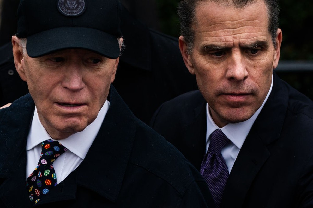 WASHINGTON, DC April 1, 2024:

President Joe Biden and his son Hunter Biden during the 2024 White House Easter Egg Roll on the South Lawn of the White House, Monday, April 1, 2024. 

(Photo by Demetri ...