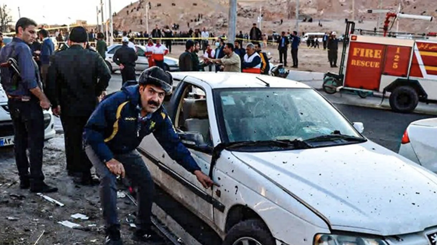 Nach den Explosionen bei einer Gedenkfeier für Qassem Soleimani in der iranischen Stadt Kerman am 3. Januar 2024. (Quelle: Farsnews/imago-images-bilder)