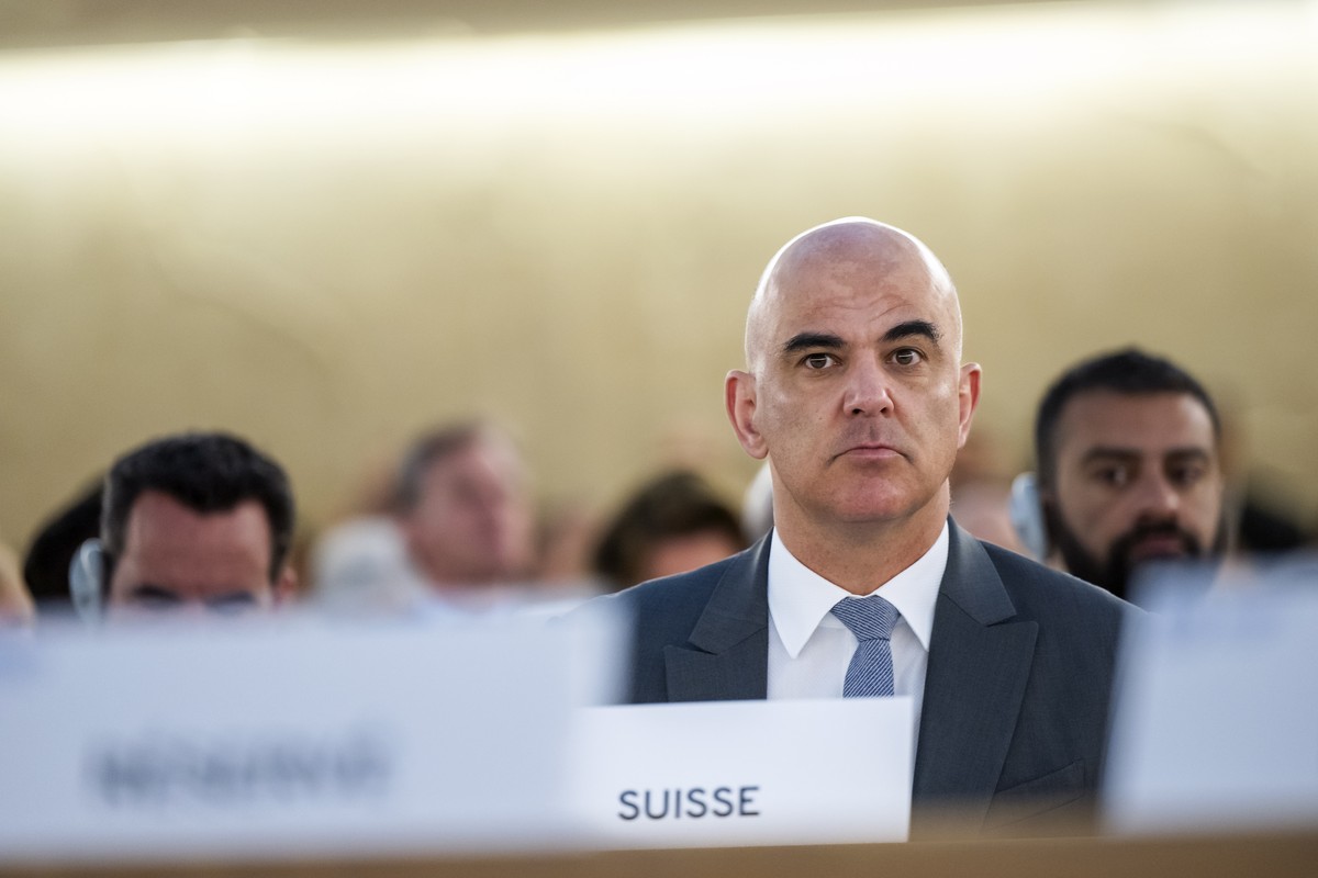 Le président de la Confédération Alain Berset était présent à la Conférence annuelle de l'OIT en juin, à Genève.