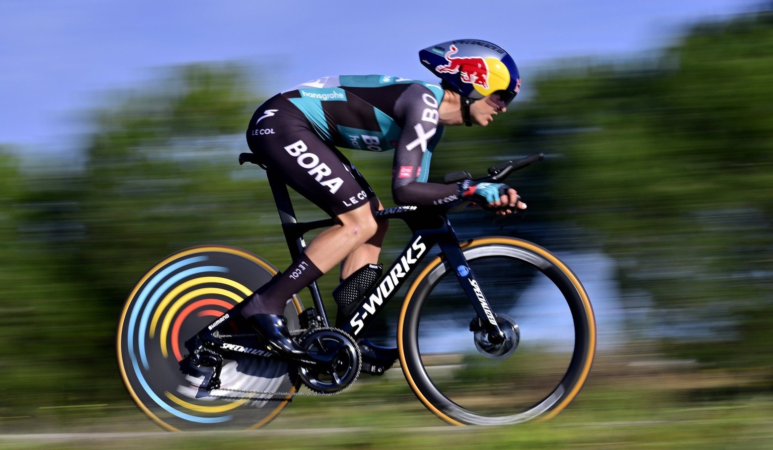 TAVIRA, PORTUGAL - FEBRUARY 19 : Palzer Anton GER of BORA - hansgrohe in action during stage 4 of the 48th Volta Algarve, an individual time trial, with start in Vila Real De Santo Antonio and finish  ...