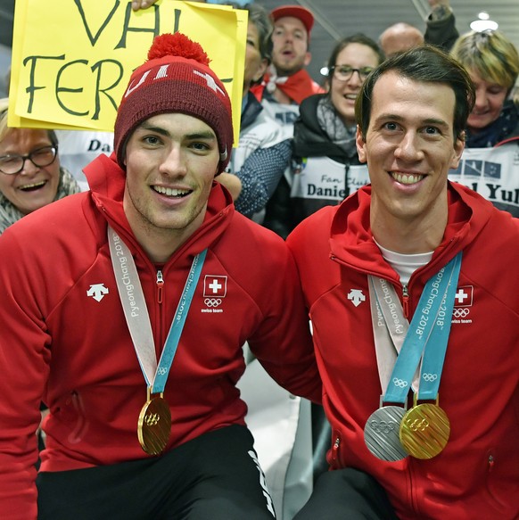 Gemeinsam Team-Olympiasieger, Weltcupsieger im Slalom: Daniel Yule und Ramon Zenhäusern.