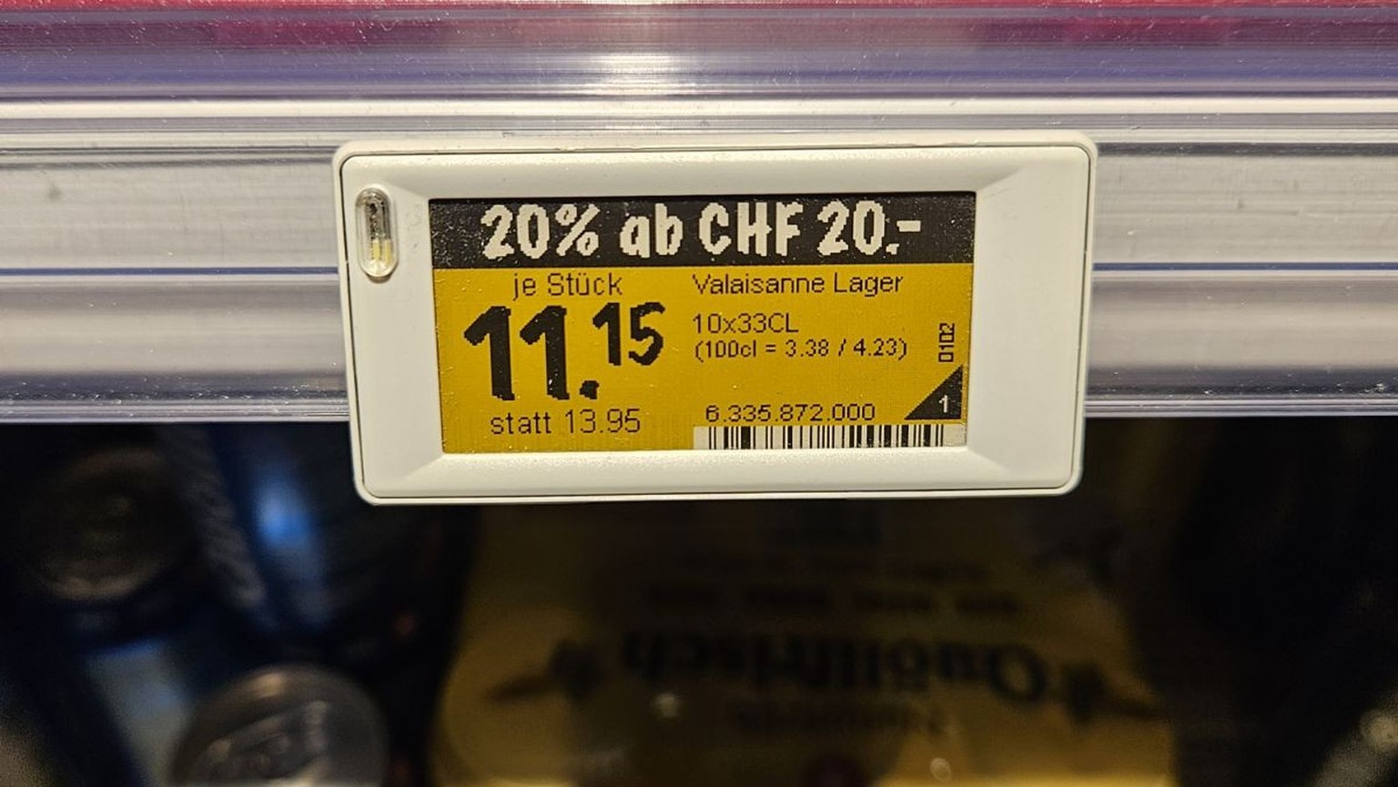Die neuen Rabatt-Preisschilder bei Coop.