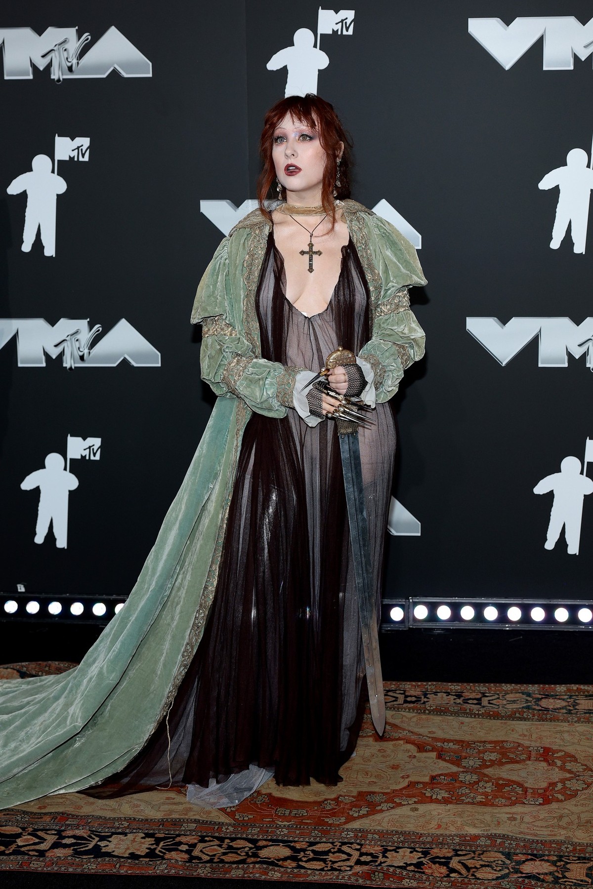 ELMONT, NEW YORK - SEPTEMBER 11: Chappell Roan attends the 2024 MTV Video Music Awards at UBS Arena on September 11, 2024 in Elmont, New York. (Photo by Dimitrios Kambouris/Getty Images)