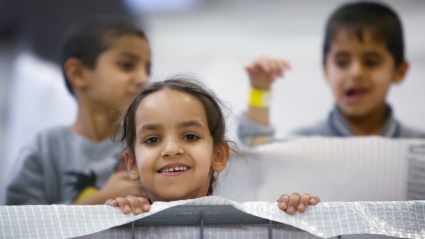 ARCHIVBILD ZUR MEDIENKONFERENZ DER CARTIAS UEBER DEN UMGANG MIT KINDERFLUECHTLINGEN IN DER SCHWEIZ, AM DIENSTAG, 13. JUNI 2017 - Kindergesichter im Sammellager in der Familienabteilung, aufgenommen am ...