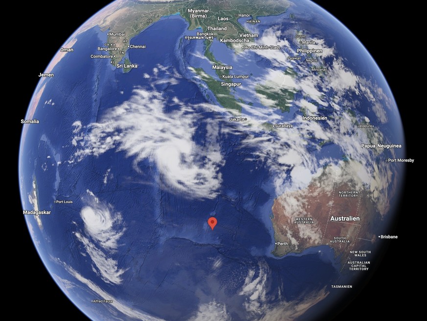 Absturzort von MH370, laut Richard Godfrey.