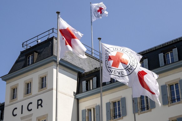 The International Committee of the Red Cross (ICRC) headquarters is pictured, in Geneva, Switzerland, Friday, June 23, 2023. (KEYSTONE/Martial Trezzini)