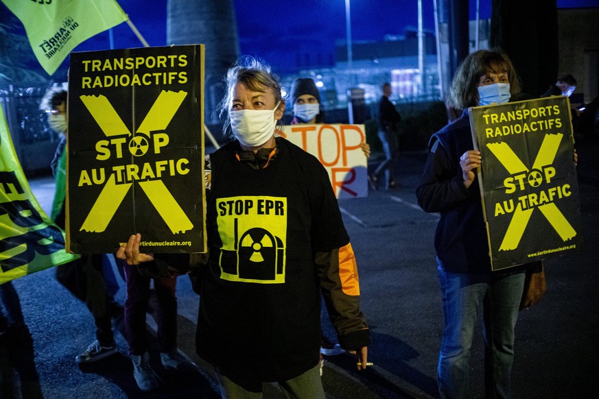 Eine frühere Protestaktion gegen die französische Atompolitik.