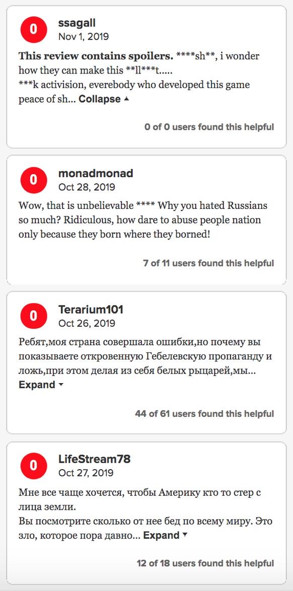Schlechte Rezensionen für Call of Duty: Modern Warfare auf metacritics