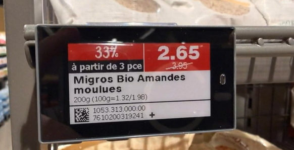 Migros Preisschild Aktion