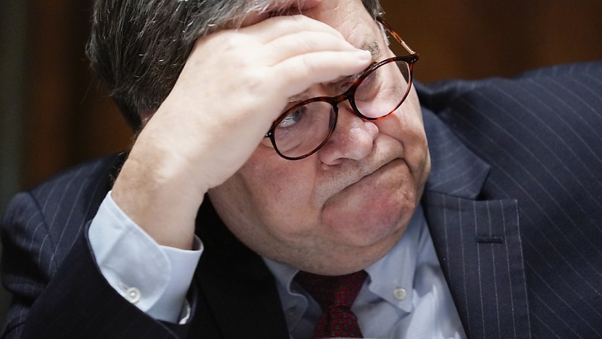 ARCHIV - William Barr, Justizminister der USA, spricht w