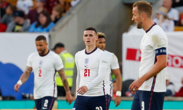 England v Hungary UEFA Nations League England players after Hungary score their third goal during the UEFA Nations League match between England and Hungary at Molineux, Wolverhampton PUBLICATIONxNOTxI ...