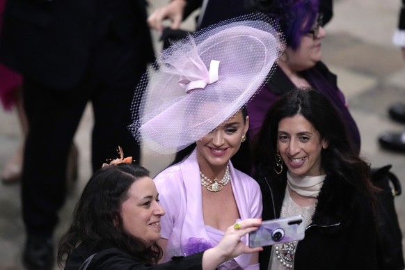 Singer Katy Perruy is photographed after the coronation ceremony of Britain&#039;s King Charles III at Westminster Abbey in London Saturday, May 6, 2023. (AP Photo/Kirsty Wigglesworth, Pool)
Julian Al ...