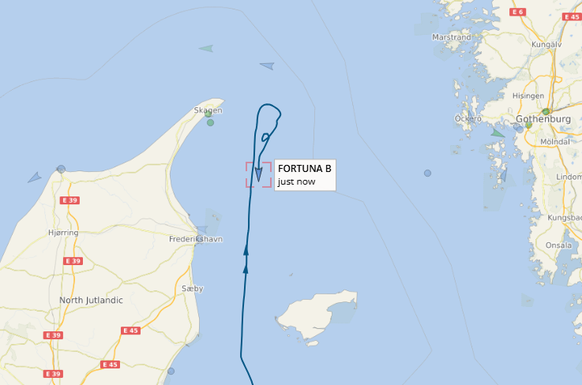 Am Freitagmorgen hatte die «Fortuna B» die Nordsee fast erreicht.