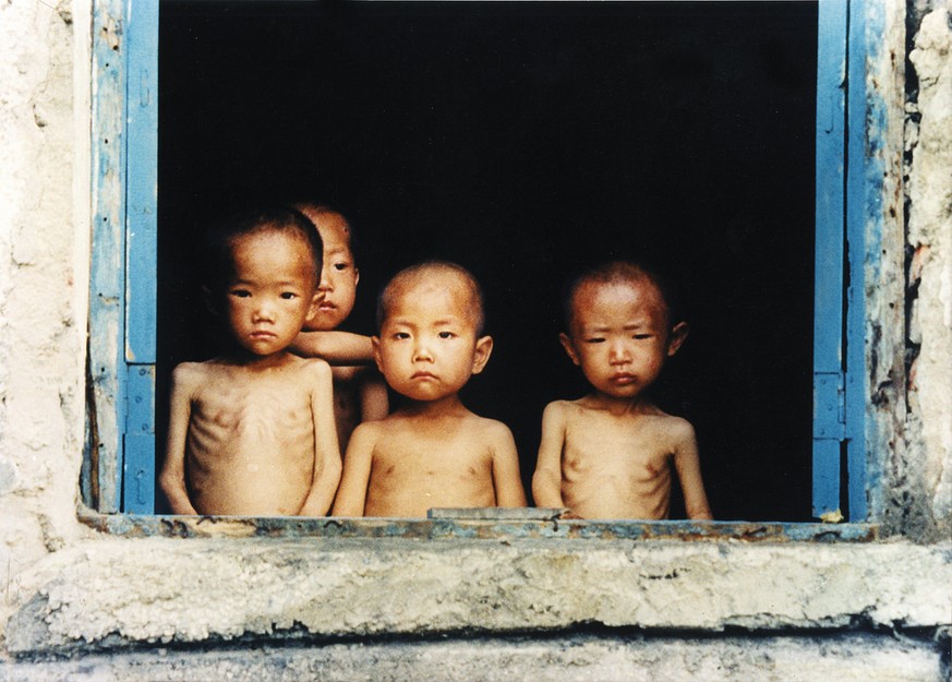 Kinder in einem nordkoreanischen Waisenhaus, Hungersnot 1997