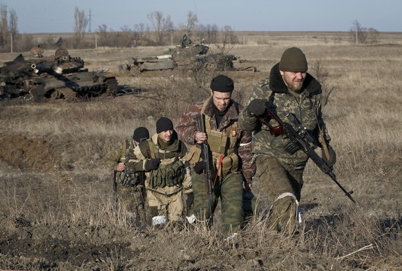 Pro-russische Separatisten oder doch russische Soldaten? Kämpfer in der Ostukraine.