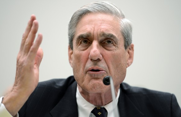 epa06369176 (FILE) - FBI Director Robert Mueller as he testifies before the House Judiciary Committee hearing on Federal Bureau of Investigation (FBI) oversight on Capitol Hill in Washington DC, USA,  ...
