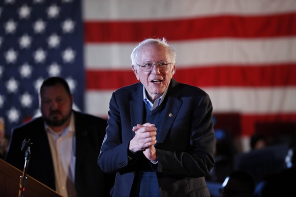 Democratic presidential candidate U.S. Sen. Bernie Sanders, I-Vt., speaks during his Bernie&#039;s Big New Year&#039;s Bash, Tuesday, Dec. 31, 2019, in Des Moines, Iowa. (AP Photo/Charlie Neibergall)
 ...