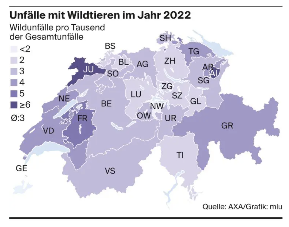 Unfaelle mit Wildtieren 2022