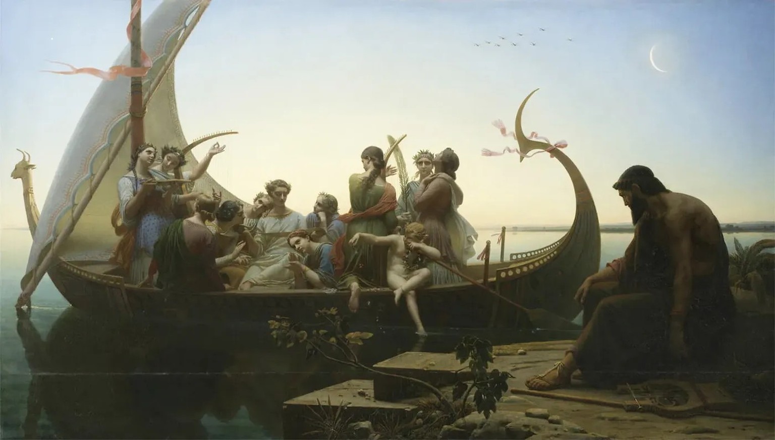 «Le Soir» oder «Les Illusions perdues», gemalt von Charles Gleyre, um 1843.
https://collections.louvre.fr/en/ark:/53355/cl010065885
