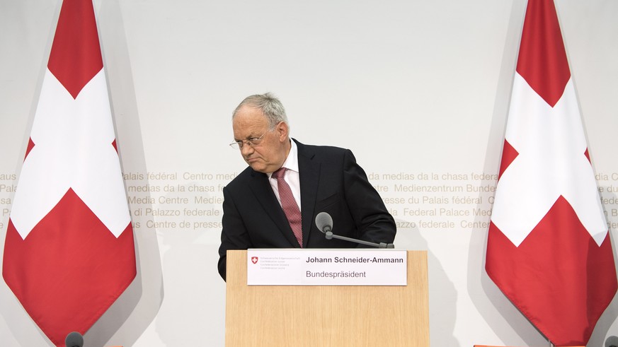 Setzt sich für eine Schutzklausel ein: Bundespräsident Johann Schneider-Ammann.