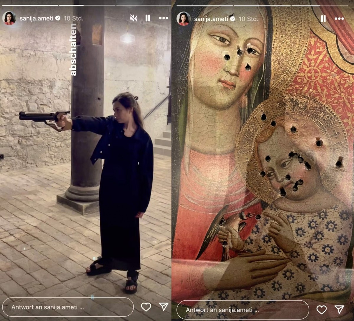 Sanija Ameti a posté ces photos sur Instagram - avant de les supprimer plus tard.