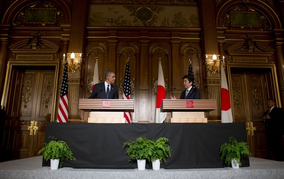 Verstärken ihre Zusammenarbeit: US-Präsident Barack Obama und der japanische Ministerpräsident&nbsp;Shinzo Abe.&nbsp;