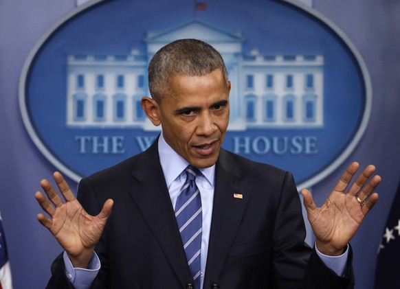 FILE - In this Dec. 16, 2016 file photo, President Barack Obama speaks during a news conference in the briefing room of the White House in Washington. For eight years, President Barack Obama’s foreign ...