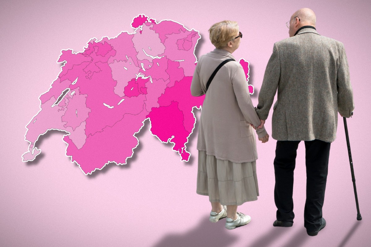 Les cantons les plus exposés au vieillissement de la population