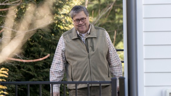 Attorney General William Barr leaves his home in McLean, Va., on Sunday morning, March 24, 2019. Barr is preparing a summary of the findings of the special counsel investigating Russian election inter ...
