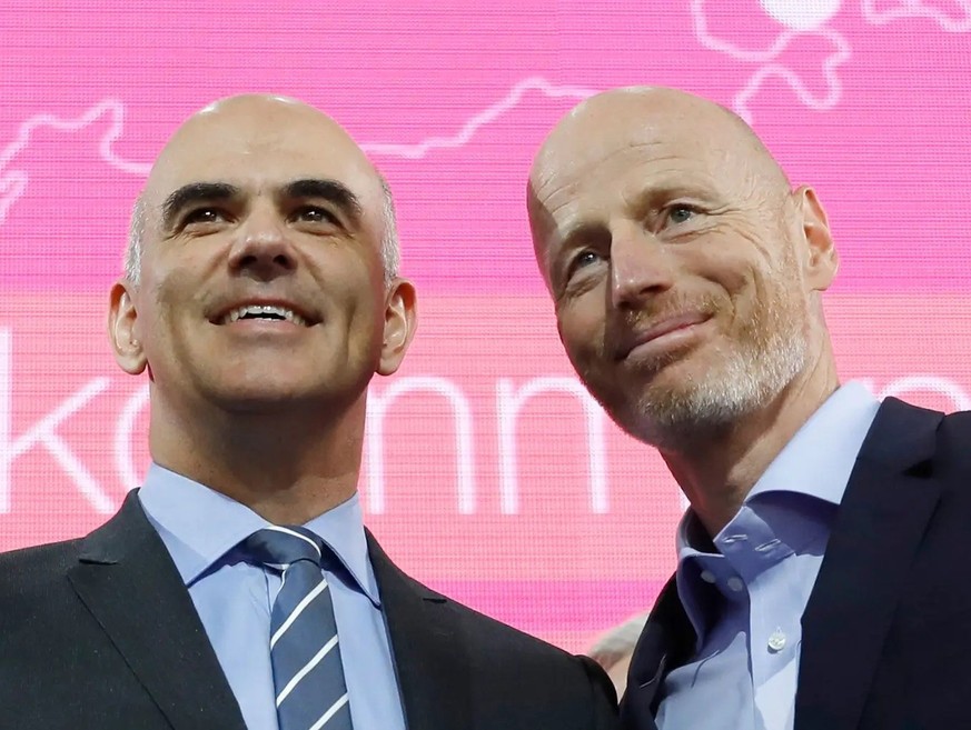 Im Austausch: Bundesrat Alain Berset mit Ringier-CEO Marc Walder.