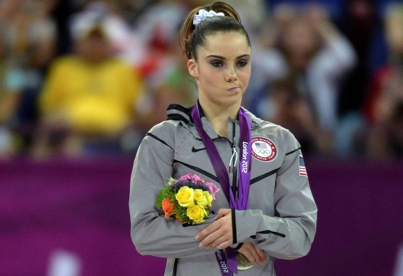 Aug. 5, 2012 - London, England, United Kingdom - In the Olympic gymnastics vault final, McKayla Maroney won the silver for the U.S. after falling on her landing of her second vault Olympics 2012 - Lon ...