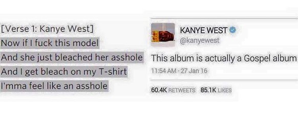 Neues Album: Kanye hat&#039;s kapiert
WTF Kanye?!