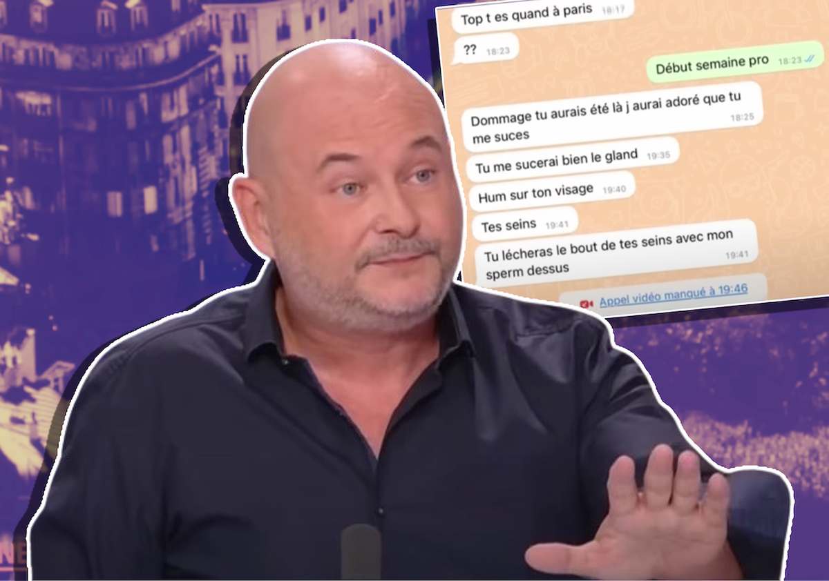 Sébastien Cauet, accusé de viol, sur le plateau de BFM TV.